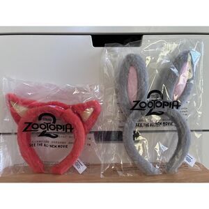 Disney Zootopia 2 Judy Hopps & Nick Wilde Ear Headbands NEW in Packaging!